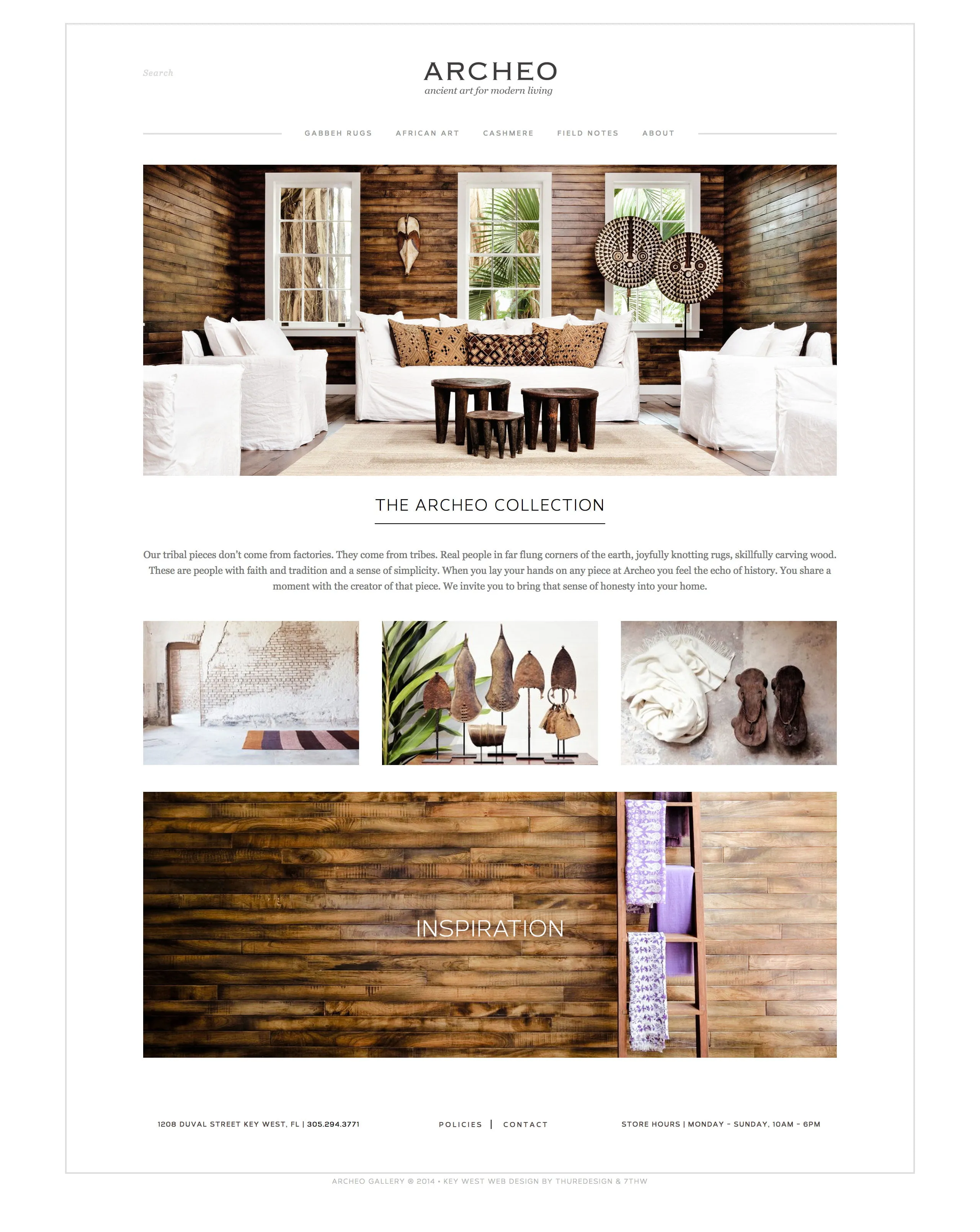 archeo gallery key west web design home