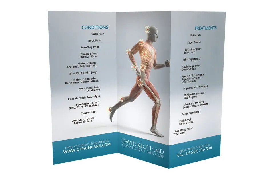 CT Pain Care Flyer Design Inside Brochure