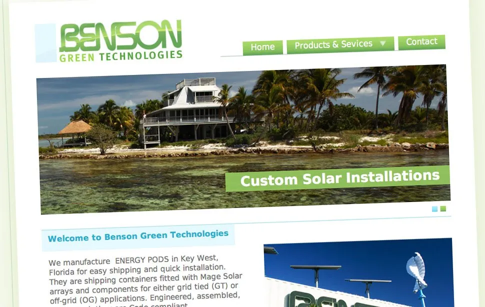 Benson Green Technologies's website