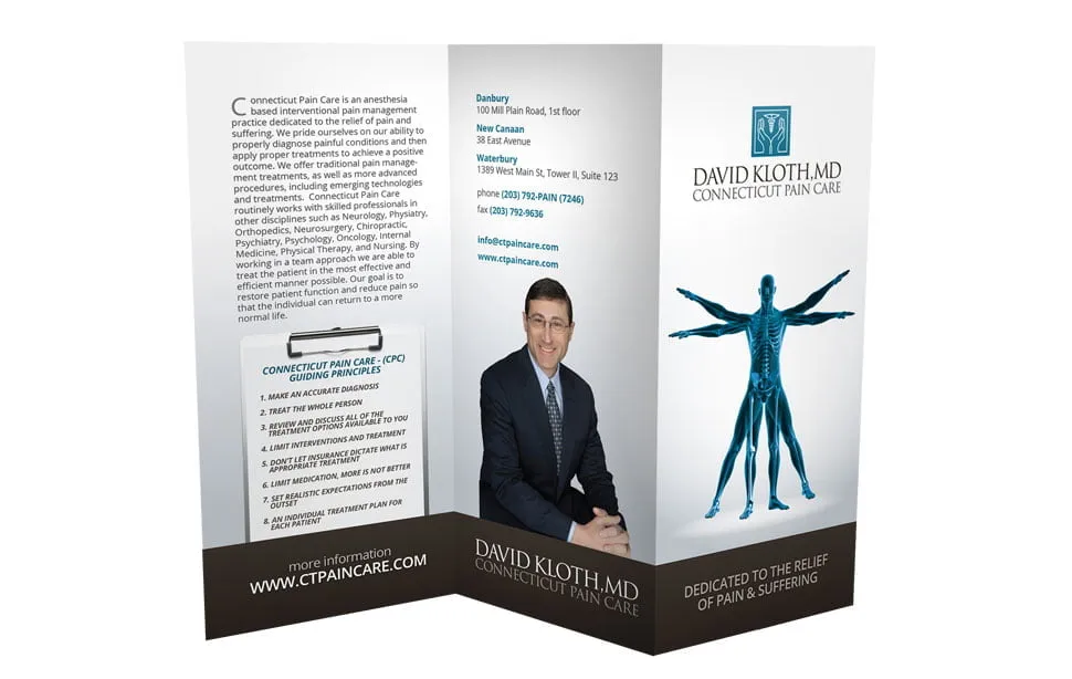 CT Pain Care Flyer Design Outside Brochure