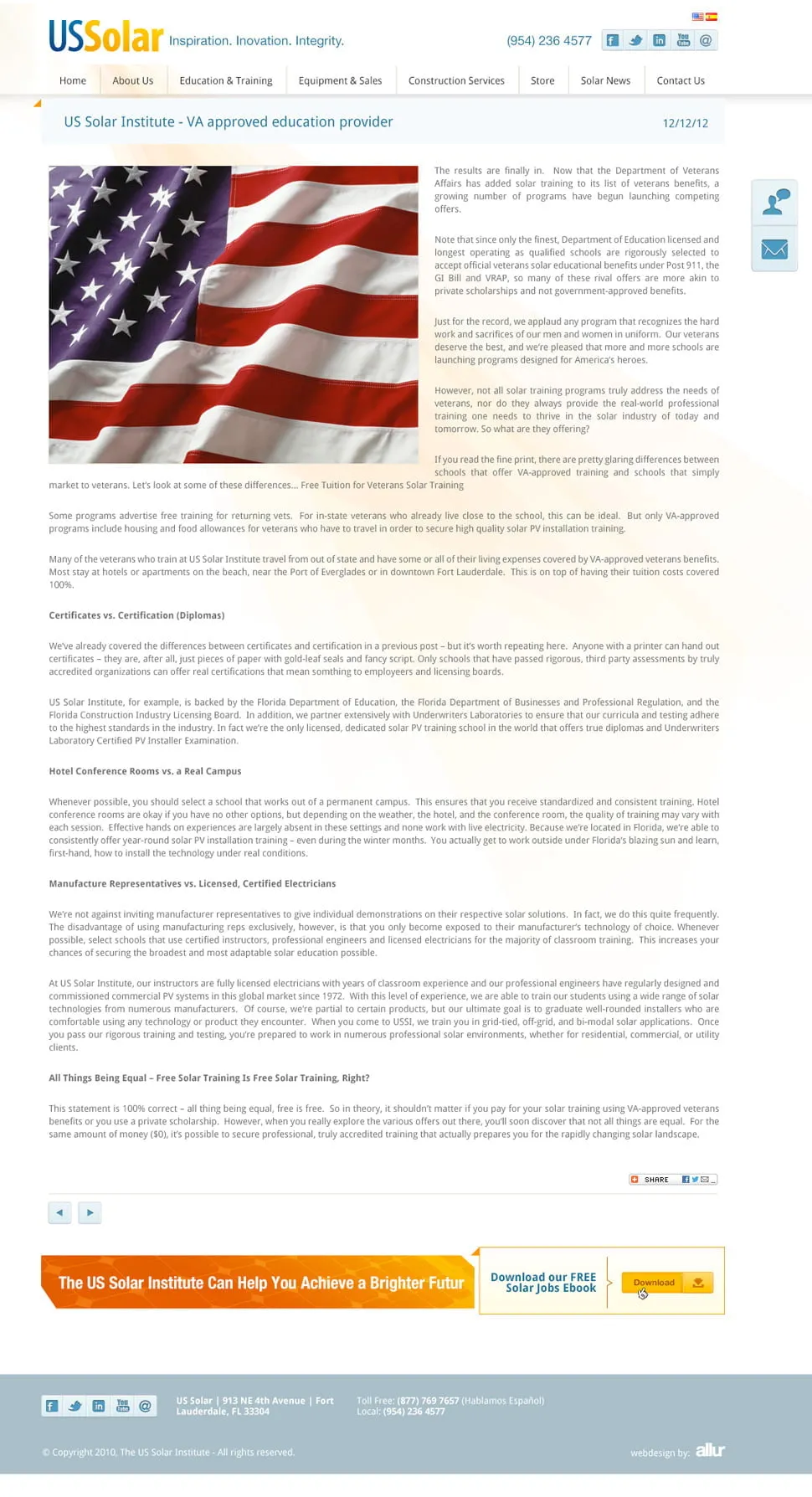 Solar Web Design