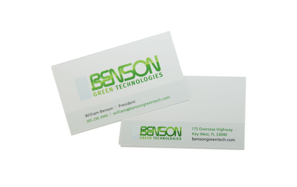 Business Card Design for Benson Key West