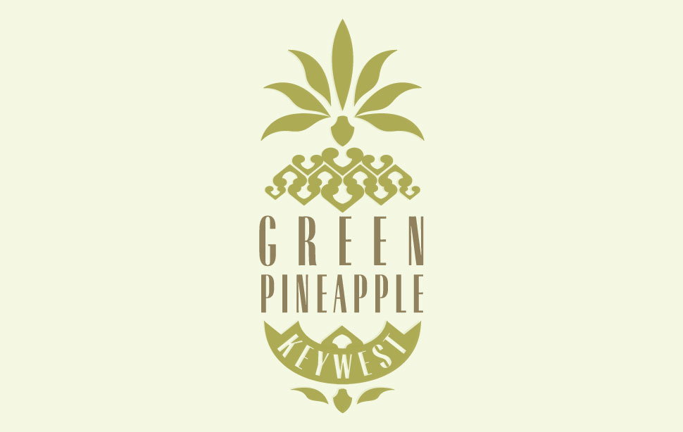 Green Pineapple Key West logo design
