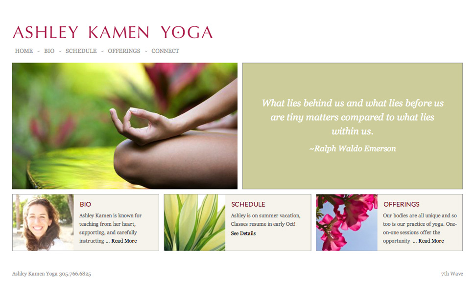 Ashley kamen yoga website key west
