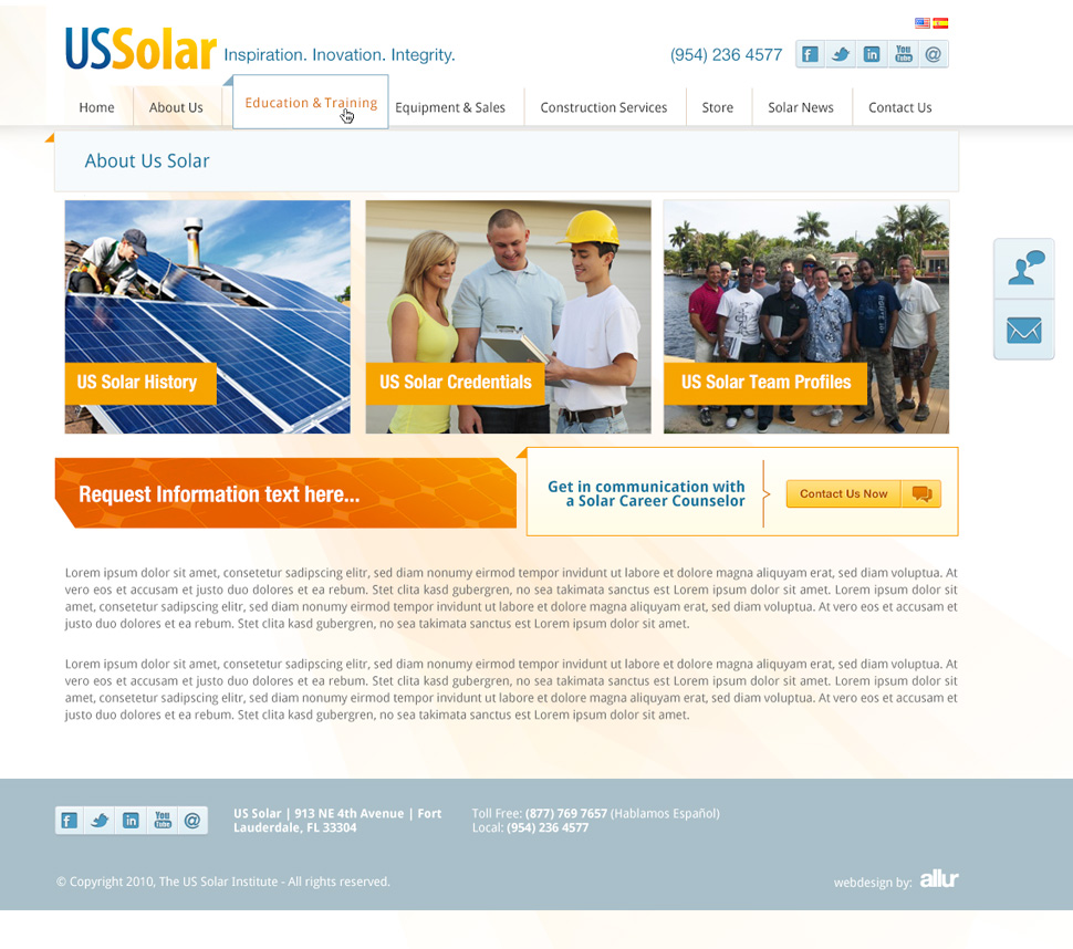 Solar Web Design