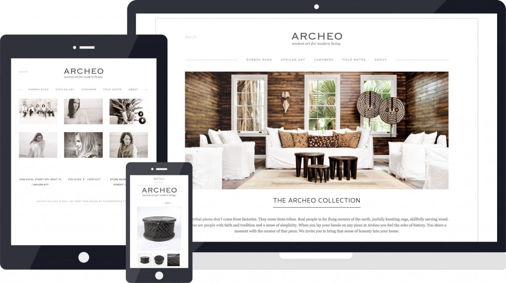 Archeo Gallery Key West Web Design